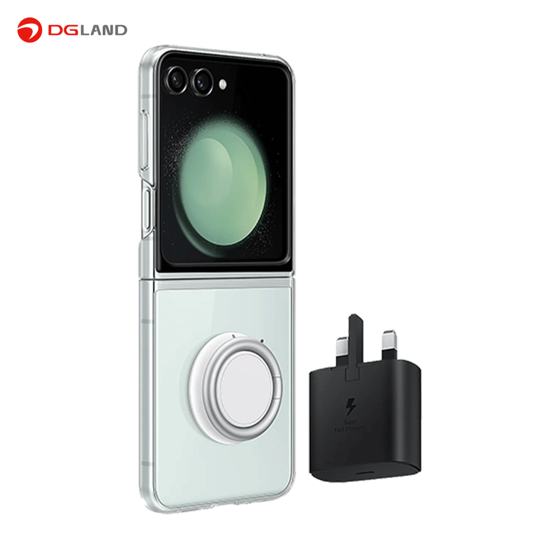 پک استارتر سامسونگ مدل EF-OF94K مناسب برای گوشی موبایل Galaxy Z Flip 5 5G شامل قاب و آداپتور 25 وات