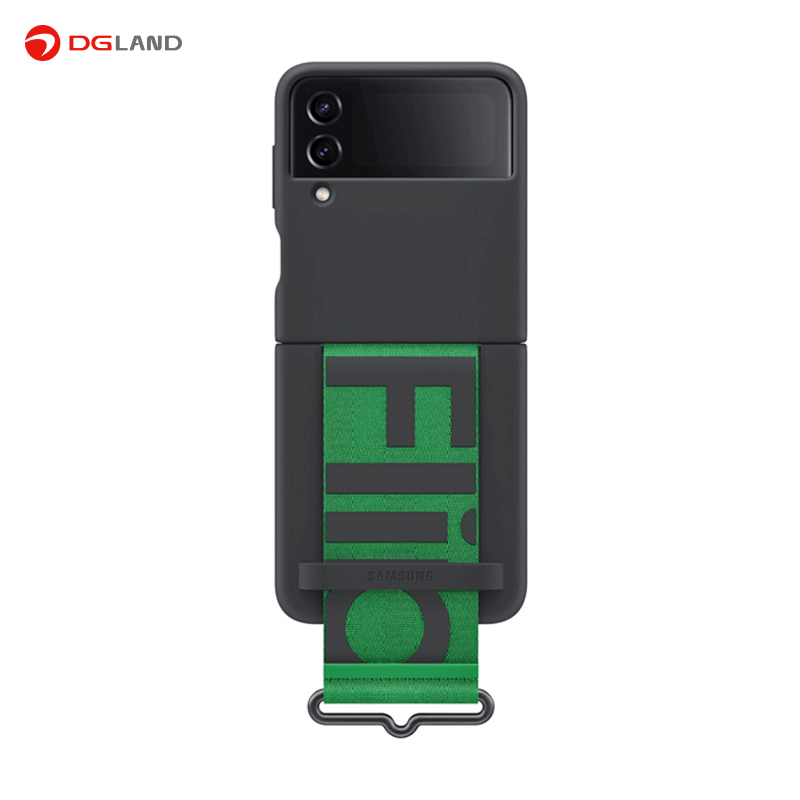 کاور سیلیکونی مناسب برای گوشی موبایل سامسونگ مدل Galaxy Z Flip 4 همراه با بند